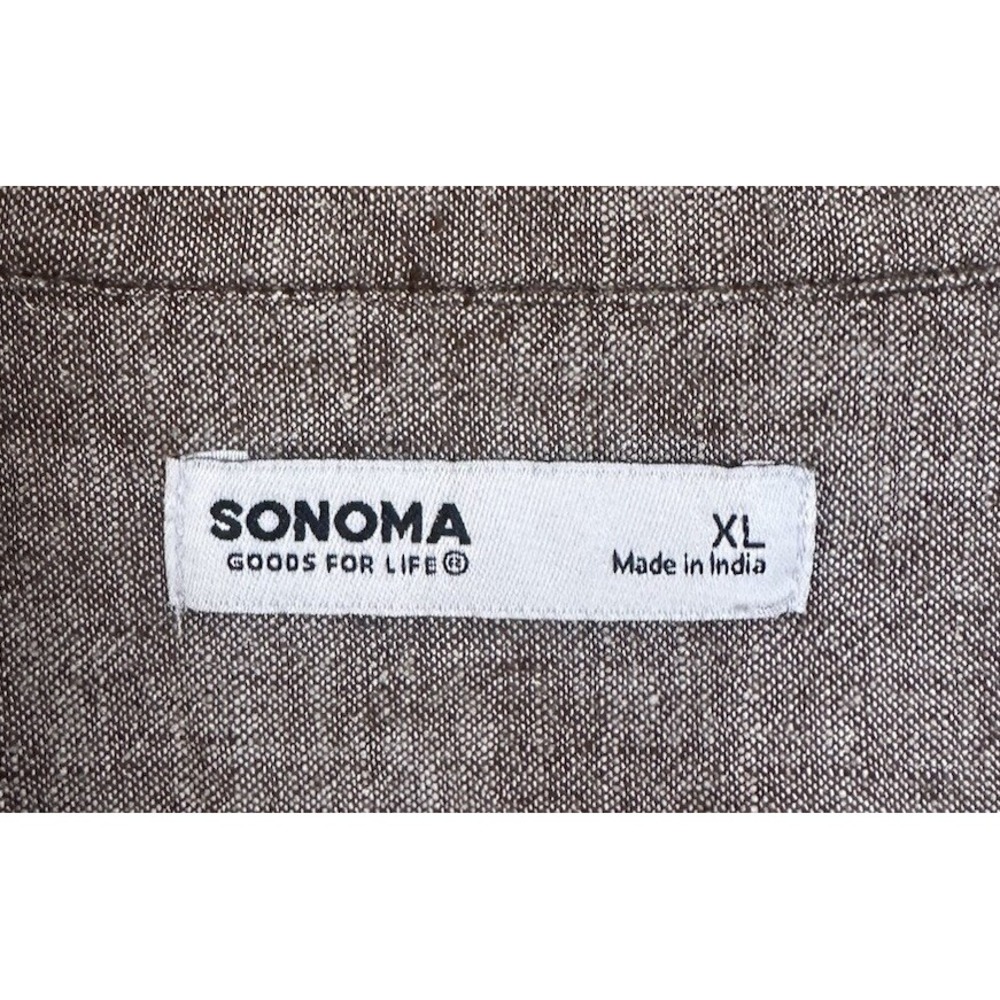 Sonoma Smoke Blue Polo Shirt Short Sleeve Button Down Goods For Life Mens Sz XL - Picture 3 of 4